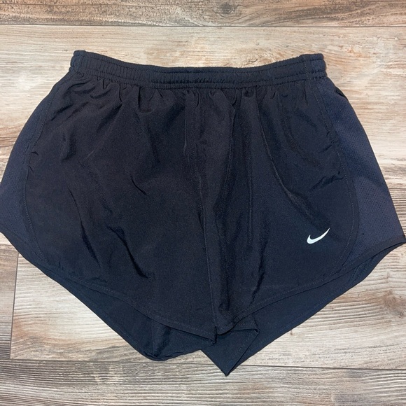 Nike Shorts Girls Large Dri-Fit Built In Panties Black Drawstring Athletic Gym - Picture 1 of 4